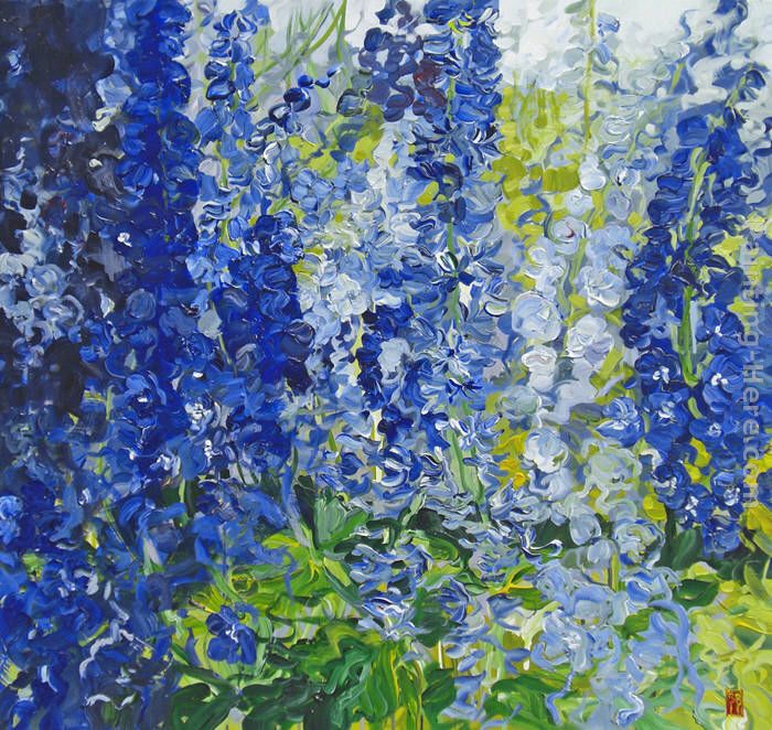 A Deep Quieting Blue painting - Bobbie Burgers A Deep Quieting Blue art painting